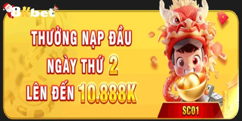 Phần quà nạp đầu dành vào ngày thứ 2, thứ 3